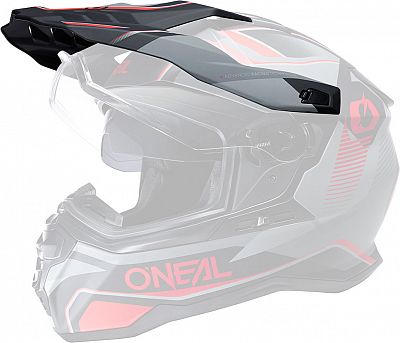 O'NEAL | Ersatzschirm Motorrad-Helm | Enduro Adventure Street | Ersatzschirm für den D-SRS Helmet Square V.22 | Visor D-SRS Helmet Square V.22 | Erwachsene | Schwarz Rot