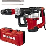 Einhell Abbruchhammer TE-DH 32 (1.500 Watt, 32 J Einzelschlagstärke, SDS-max-Werkzeugaufnahme, schwingungsgedämpfter Hauptgriff + Softgrip, inkl. Spitz-/Flachmeißel + E-Box)