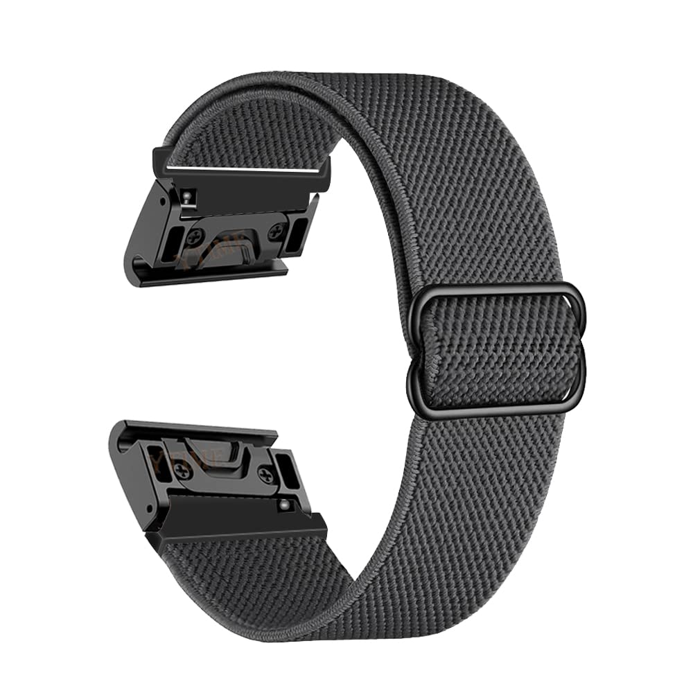 BANDKIT 26 mm Nylon-Schlaufen-Uhrenarmband für Garmin Fenix 5X Uhr, schnell anzubringen, Armband für Garmin Fenix 5, Fenix5 Plus, 22 mm, 22 mm, Achat