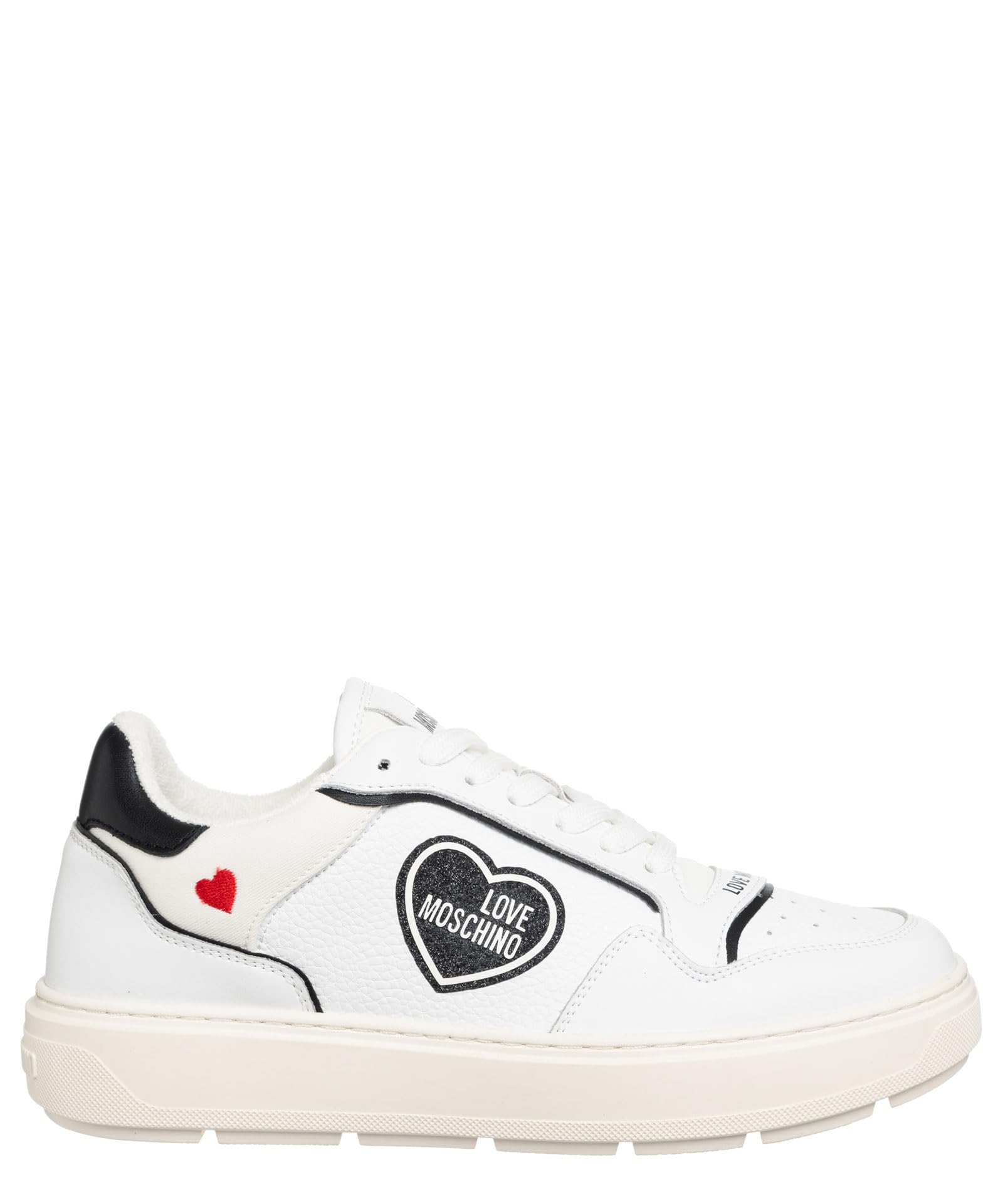 Love Moschino Damen bold love Sneaker white - black 38 EU