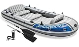 Intex Schlauchboot Excursion 5 (Set mit 2 Paddeln und Luftpumpe)