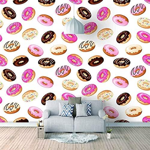 Rosen-Donut 3D Tapeten Wanddekoration Fototapete Sofas Wohnzimmer Wandbild Schlafzimmer-250cm×170cm