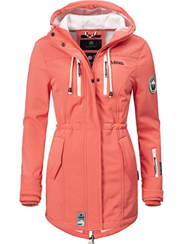 Marikoo Damen Softshell-Jacke Outdoorjacke Zimtzicke Coral Gr. XS