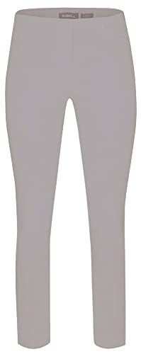 Robell, Rose, schmal geschnittene 7/8 Hose mit Schlitz hinten am Beinabschluss Größe 40, Farbe Pearl Grey