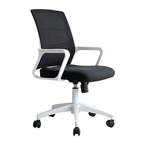 QYZUJIKL Drehbarer Zimmerstuhl, Drehbarer Schreibtischstuhl, Netz-Drehstuhl, Ergonomischer Bürostuhl mit bequemer Lendenwirbelstütze, Einstellbare Höhe: 43x46cm für Home-Office-Stuhl