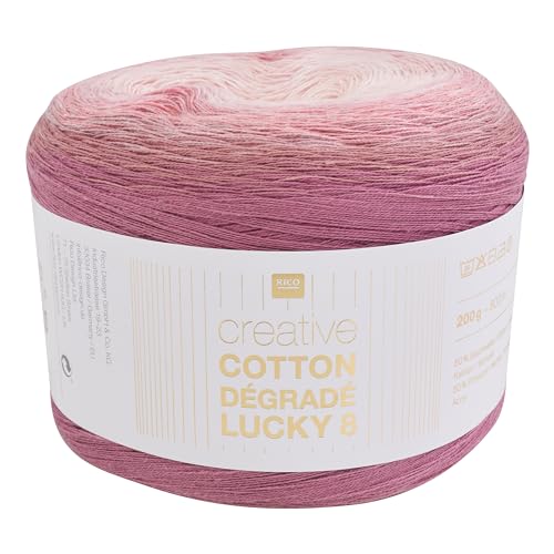 Rico Design Creative Cotton Dégradé Lucky 8, 200 g, ca. 800 m Farbe 021