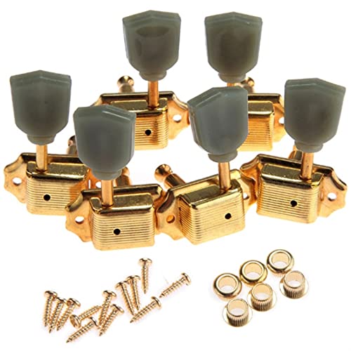 Gitarre Versiegelte Tuner Tuning Pegs Maschinenköpfe 3 Rechte Hand 3 Linkshänder Bassgitarre, Golden Stimmwirbel Mechaniken