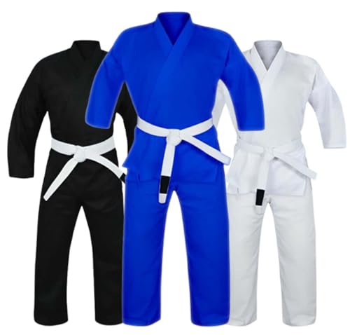 Rewon Gear Karate Judo Anzug - Taekwondo Anzug - Karateanzug - Kampfsportanzug - Kampfkunst Judogi Aikido Keikogi Jiu Jitsu Bando Kung Fu Karate Kampfsport Training Uniform für Männer Frauen e Kinder