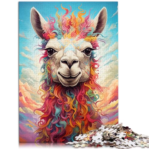 Puzzle, Lernspiele, bunte Alpakas, Puzzle für Erwachsene, 1000 Teile, Holzpuzzle, einzigartige Geburtstags, 1000 Teile (50 x 75 cm)