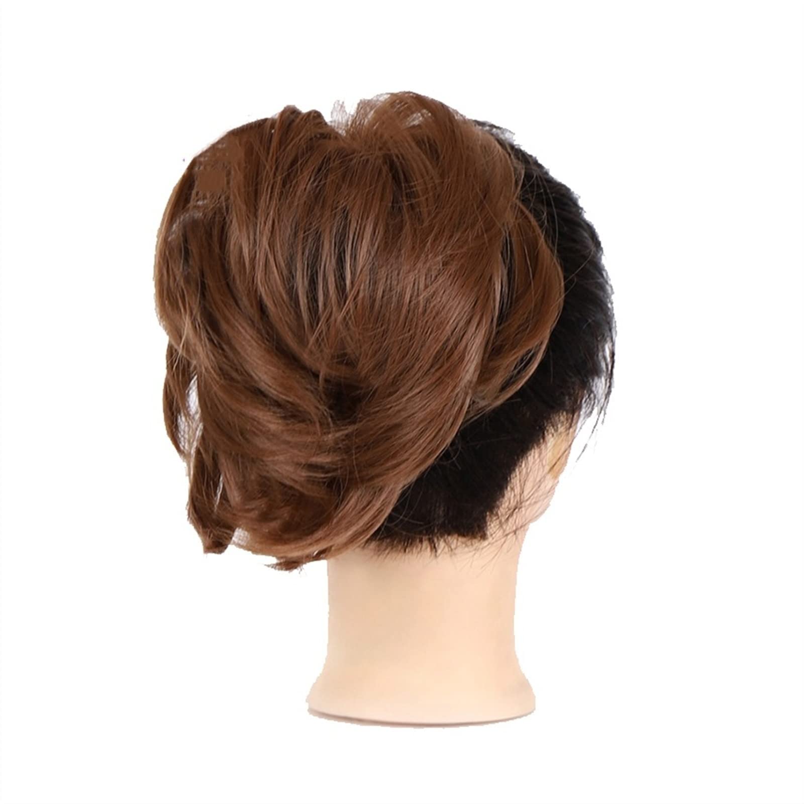 Bun Haarteile Pferdeschwanzverlängerung, elastisches Band, Haarknoten, Haargummi for Frauen und Mädchen, unordentlicher Dutt, Haarteil, künstlicher Dutt, Haargummis, synthetischer, kurzer, gerader Don