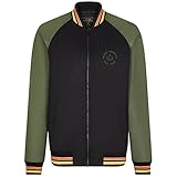 Merc of London Herren Gibson Varsity Jacket, Schwarz, L