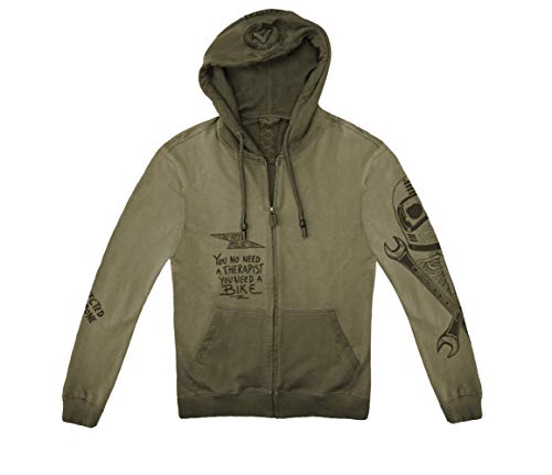 FELPA ZIP BEWARE URBAN GREEN XXL