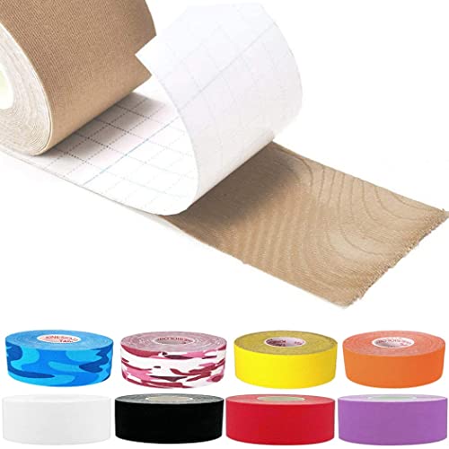 ZESLIV Kinesiologie Tape Blau Camouflage 2,5cm x 5m Wasserfest 10 Rollen Physio Tape Kinesiotapes Klebeband Elastische Bandagen Muskel Tapes Sporttape Tapeverband Kinesio Tape