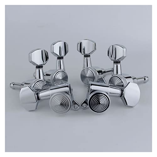 Gitarren Stimmwirbel Neue Chrom-Gitarre-Verriegelungs- Tuner E-Gitarren- Maschinenköpfe Tuner- Schloss Silber Gitarre-Tuning- Pegs(mit Verpackung) (Color : 3R3L)