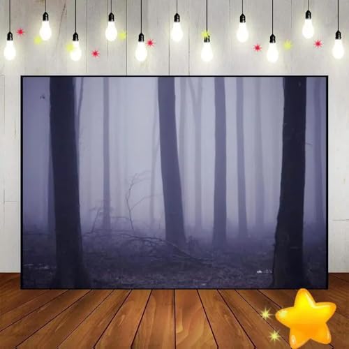 Halloween Nacht Fotografie Hintergrund Dicht Nebel Baby Dusche Hexe Kuste Geburtstag Hintergrund rustikal Holz Foto gespenstisch 210X150cm