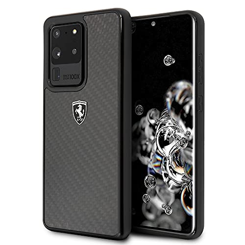 CG MOBILE Schutzhülle für Samsung S20 Ultra G988, Motiv: Ferrari Heritage, Carbon, Schwarz, FEHCAHCN65BK