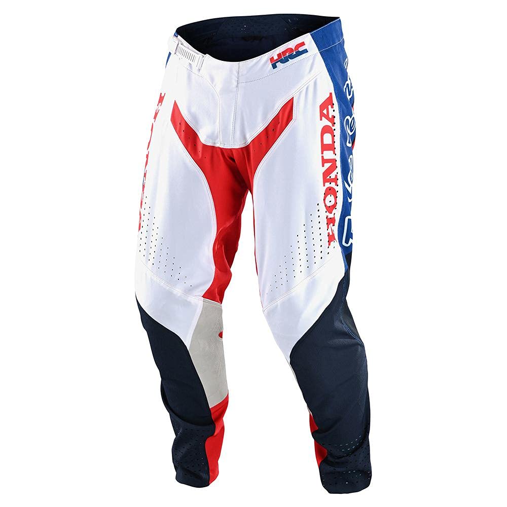 Troy Lee Designs SE PRO Honda Quattro Pant, Offroad Motocross Dirt Bike Pants, Mens, White/Blue, 34