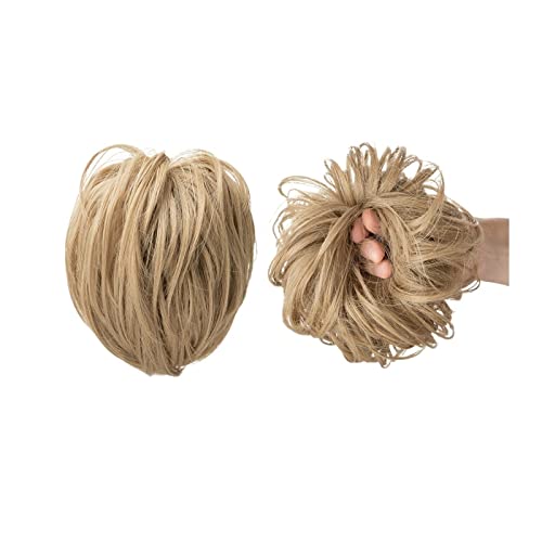 Haarteil Haargummi Glattes Haarknoten Haarteil Synthetische Messy Bun Haargummis mit elastischem Gummiband Hochsteckfrisur Dutt Verlängerung Pferdeschwanz Haarteile for Frauen Haarknoten (Color : Ash