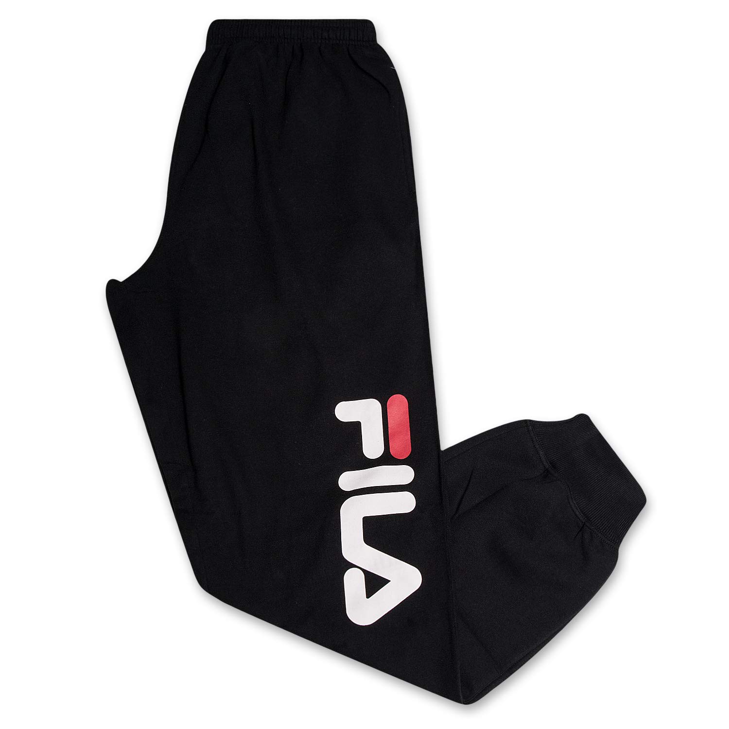 Fila Sweatapnts for Men Big and Tall Cotton Fleece Jogger Sweatpants Black 2XLT