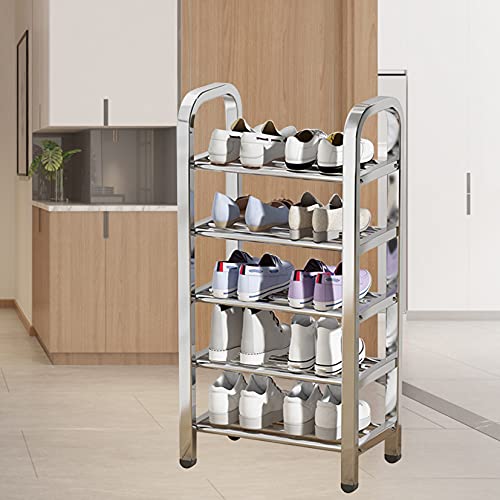 YIHANSS Schuhregal, Schuh-Organizer, Eckregal, Schrankaufbewahrung, für Eingangsbereich, Schlafzimmer, Wohnzimmer, Balkon, Flur und Schrank/5-stöckig/40 cm (6-stöckig, 75 cm)