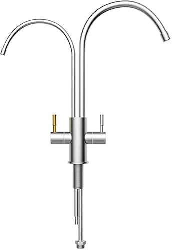 Badezimmer-Waschtischarmaturen, Trinkwasserfilter, Küchenarmatur, gebürstet, um 360 Grad drehbar, Küchenspüle, Wasserhahn, Trinkwasserfilter, Waschbeckenarmatur, Umkehrosmose, J