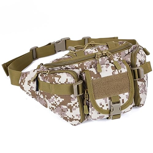 Camping Tasche Wasserdicht Camo Taille Tasche Outdoor Angeln Sport Radfahren, Desert Digital