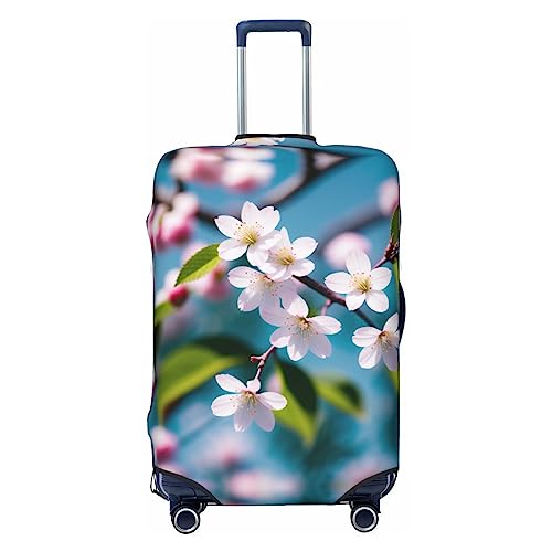 Miniks Reisegepäckhülle mit niedlichem Blumenmotiv, strapazierfähig, passend für 45,7 - 81,3 cm große Gepäckstücke, Größe XL, Schwarz, X-Large