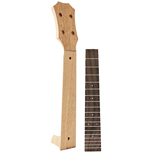 Ukulelenhals aus Holz und Griffbrett aus Palisander, 23/66 cm, Reparaturteile für Ukulele, Gitarrenbauer-Werkzeug, Ukulelenteile und Zubehör