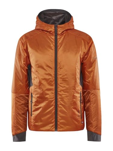 Craft ADV EXPLORE LIGHTWEIGHT | Leichte Jacke Herren 3XL | Chestnut | Packbare Outdoorjacke Herren | PrimaLoft-Isolierung | 2 Reißverschlusstaschen | Kapuze | Stretcheinsätze | Wanderjacke Herren