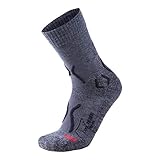 UYN COOL MERINO HERREN TREKKINGSOCKEN, Medium Grey Melange/Black, 45/47