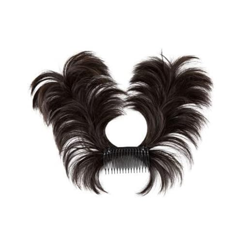 Haarknoten, Messy Bun Haarspange Einfach zu verwendendes Haarteil mit Klauenclip Vielseitige Frisuren Flauschige Perücke for dünnes oder dickes Haar,für Hochsteckfrisur-Perücke(Color:Black Brown)