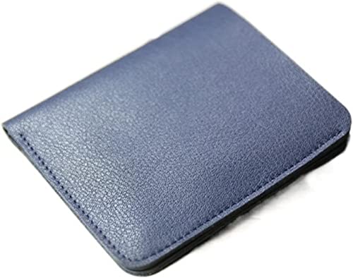 VSULZVNU Kartenetuis Echtes Leder Junge Männer Kleine Brieftasche Kartenhalter Luxus Designer Kurze Standard Geldbörsen Lässige Schlanke Geldtasche Minimalistische Geldbörse (Farbe: Blau)