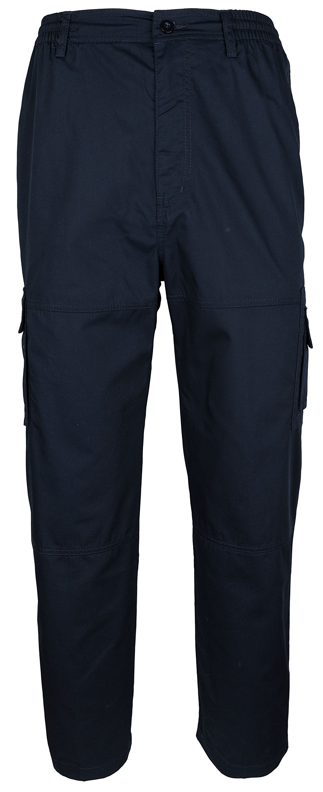 SOUNON Herren Cargohose, Cargo Pants aus 65% Baumwolle, 35% Polyester - Dunkelblau (M3), Groesse: 4XL