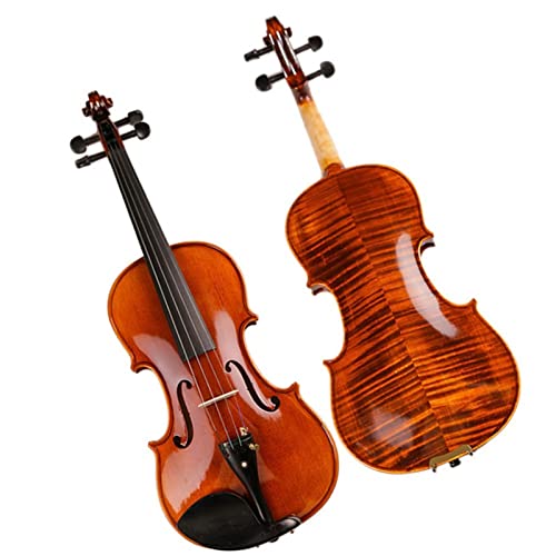 Violine Anfänger Natürliche Streifen Ahorn Vollhandgefertigte Violine Violine 4/4 3/4 Mit Etui Schulterstütze Bogen (Color : 3/4)