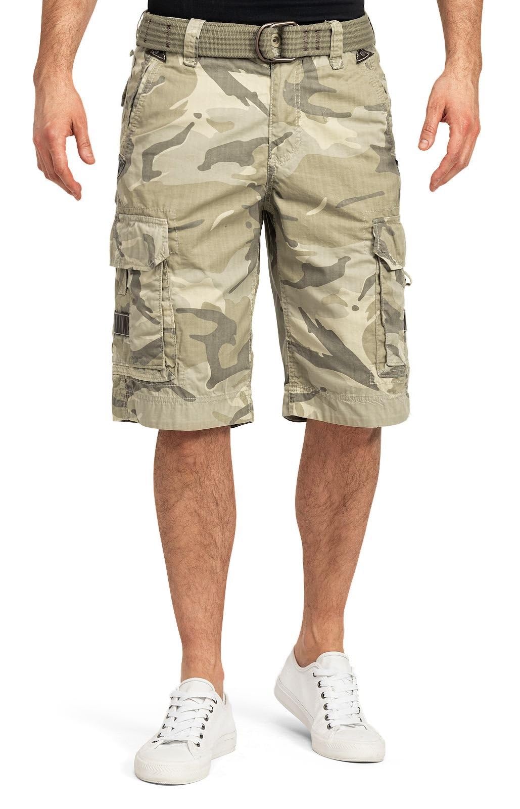 JET LAG Herren Cargo Shorts Take Off 7, Farbe:Desert Camo, W34