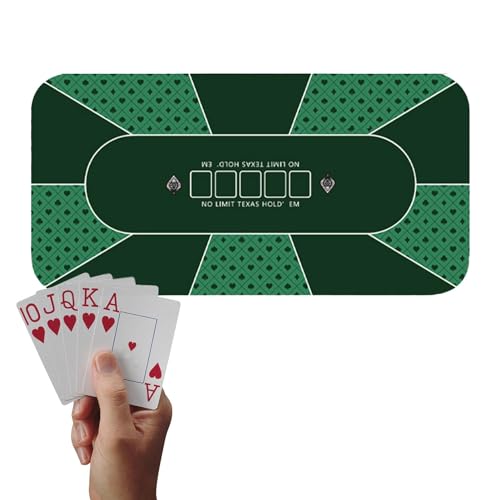 Nbhuiakl Pokertischdecke | Große Spieltischmatte 120x60cm | rutschfeste Pokermatte, Poker-Tischmatte für Pokerparty, Mottoparty, Pokerabend