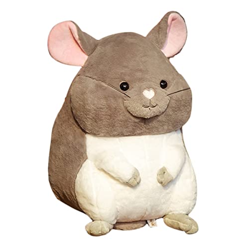 DANAIM Simulation Chipmunks Plüschtiere, Süße Chinchilla-Kuscheltiere, Weiches Kissen, Realistische Kleine Maus-Puppe, Geburtstag, Weihnachten, Geschenke for Kinder, Kinder, Babyspielzeug(Gray,45cm)