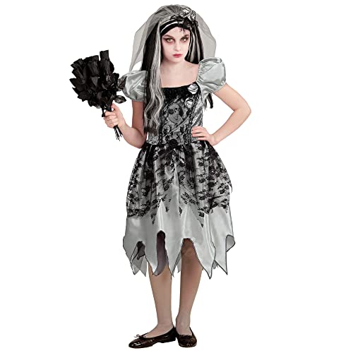 Widmann - Kinderkostüm Geisterbraut, Kleid, Gespenst, Faschingskostüme, Karneval, Halloween