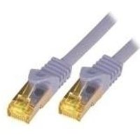 M-CAB - Patch-Kabel - RJ-45 (M) zu RJ-45 (M) - 15 m - SFTP, PiMF -Cat.7 Rohkabel - halogenfrei, geformt, ohne Haken - Grau