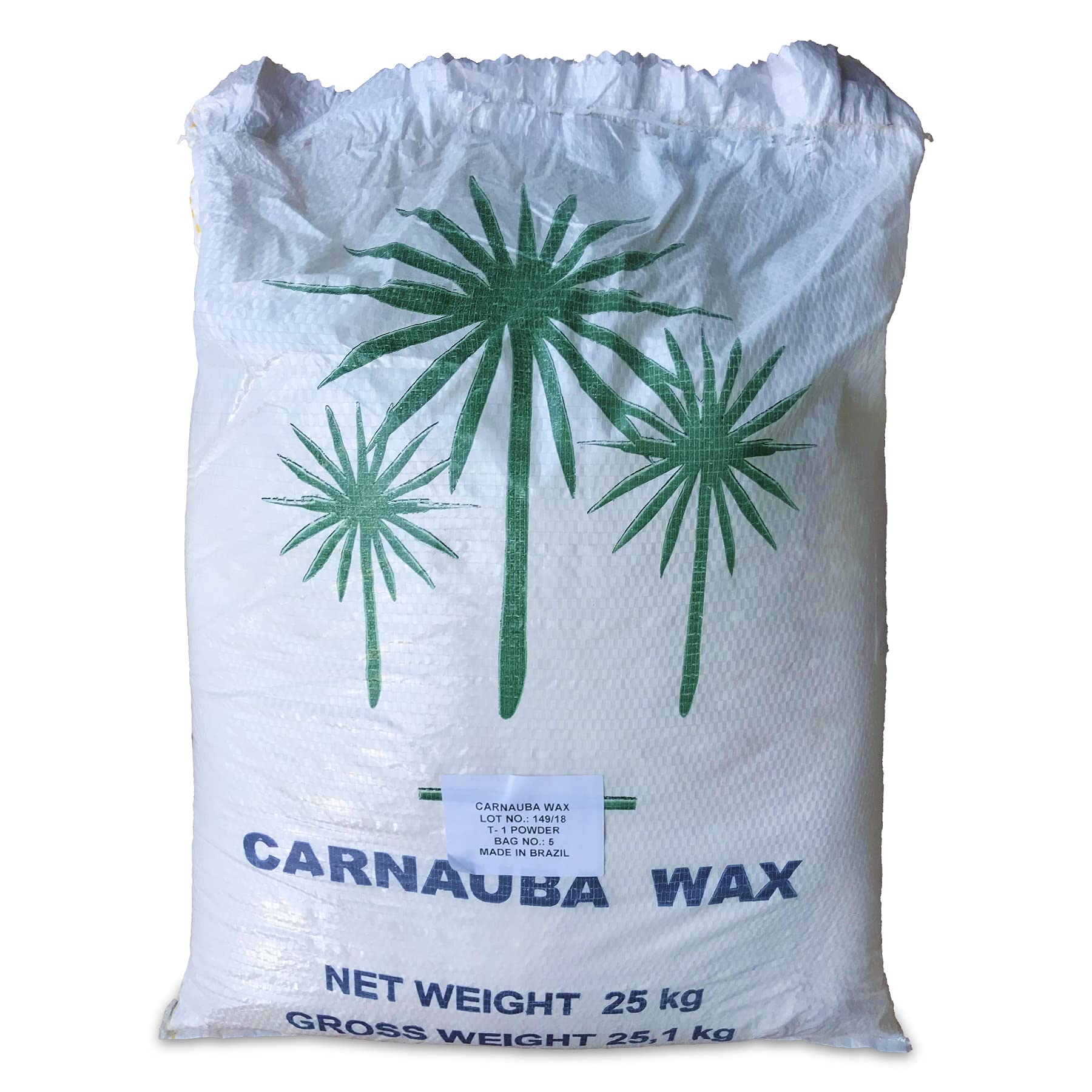 25 kg Carnaubawachs - Copernicia cerifera cera - Type 1 Pulver, natürliches & veganes Wachs für Naturkosmetik, Polituren und Pflegeprodukte