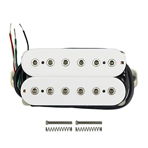 ZENGXUE Alnico 5 Humbucker Gitarre Halsaufnahme Weiß Für E-Gitarren Humbucker Tonabnehmer Set