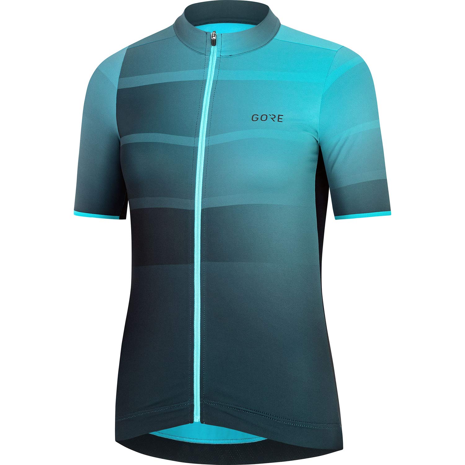 GORE WEAR Damen Fahrrad-Trikot Ardent, 40, Türkisgrau/Marineblau