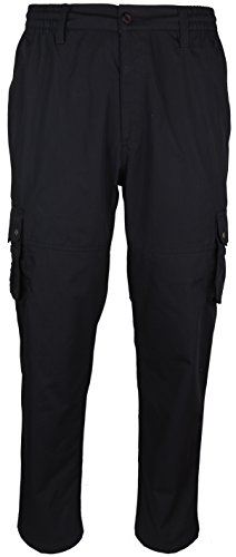 SOUNON Herren Cargohose, Cargo Pants, Chino Hose - Schwarz, Groesse: 3XL