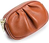 VSULZVNU Plissee-Tasche für Damen, Münzgeldbörse, Doppelreißverschluss, Wechselgeldbörsen, Damen, Haushälterin, Karte (Farbe: A, Größe: 13 x 9,5 x 8 cm), C, 13*9.5*8cm