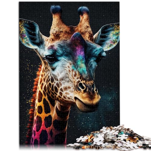 Spielgeschenk Puzzle Giraffen Buntes Tier und das Puzzle 1000 Teile für Erwachsene Holzpuzzle Familienpuzzlespiel Geburtstagsgeschenke 1000 Teile (50 x 75 cm)