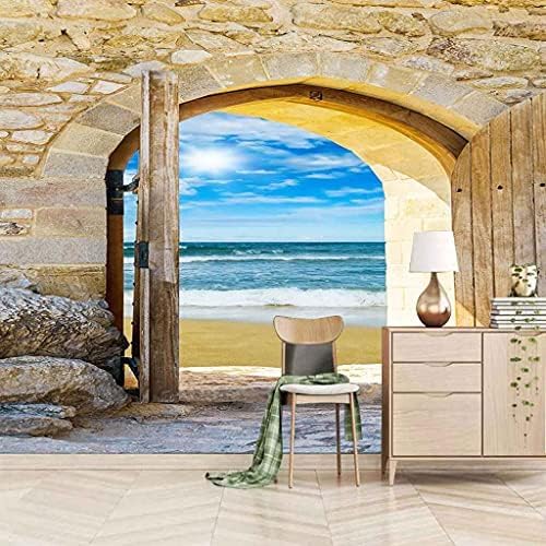 Seascape Felsenbogen 3D Tapeten Wanddekoration Fototapete Sofas Wohnzimmer Wandbild Schlafzimmer-300cm×210cm