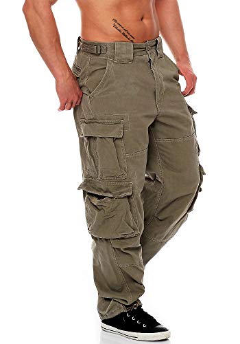 Jet Lag Herren Cargohose 007 cement Loose Fit 4XL/32