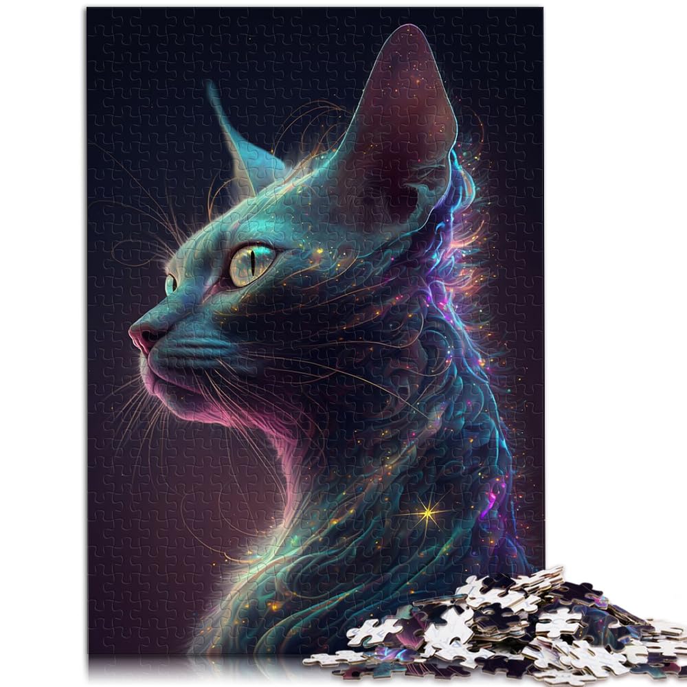 Puzzle-Geschenk Galaxy Siam Cat 1000 Puzzles für Erwachsene 1000 Teile Holzpuzzle Spielzeug Puzzles Lernspiele Stressabbau Puzzles 1000 Stück (50 x 75 cm)