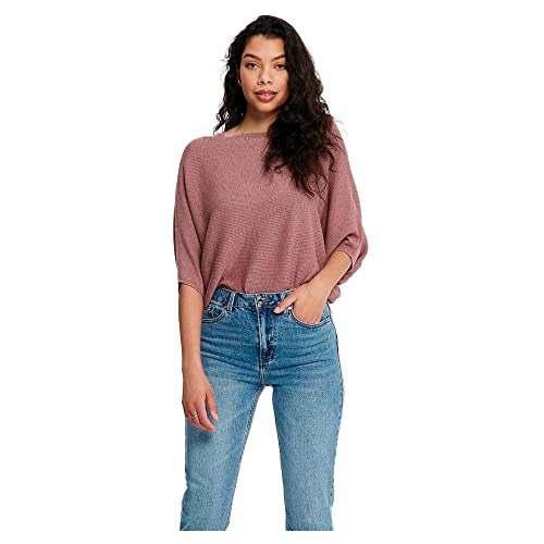 JdY Damen JDYNEW Behave BATSLEEVE KNT NOOS Pullover, Wistful Mauve/Detail:Melange, XXS