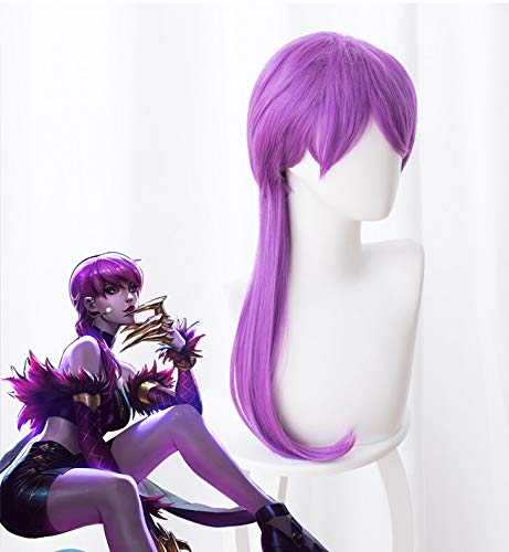 LINLINCD Cosplay wig LOL KDA Evelynn Cosplay Perücke Agony Umarmung Evelynn Perücke Halloween Karneval Hitzebeständige synthetische Haarperücken+Perückenkappe